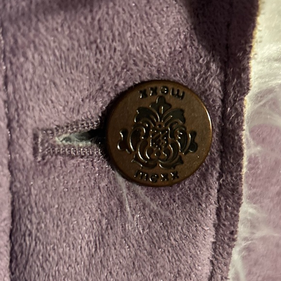 Girls Mexx Lavender penny lane Coat, Faux Fur, size 9/10, embroidered - Picture 5 of 13